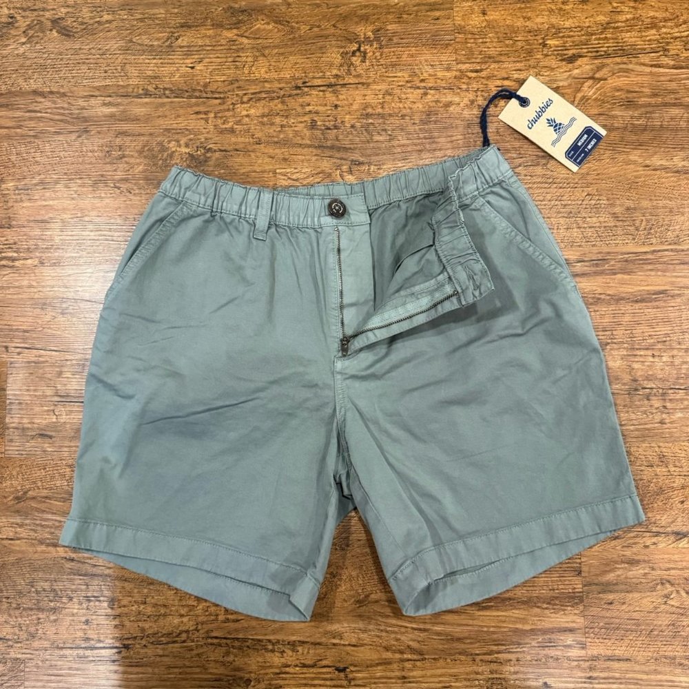 Chubbies Green Casual Preppy Golf Originals Stretch Twill Chino Short Men M 30x7 - Picture 3 of 9